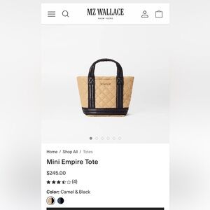 MZ Wallace Camel and Black Crossbody Bag